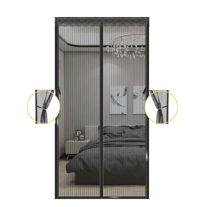 Door Screen Magnetic Closure Hands-Free Heavy-Duty Terylene