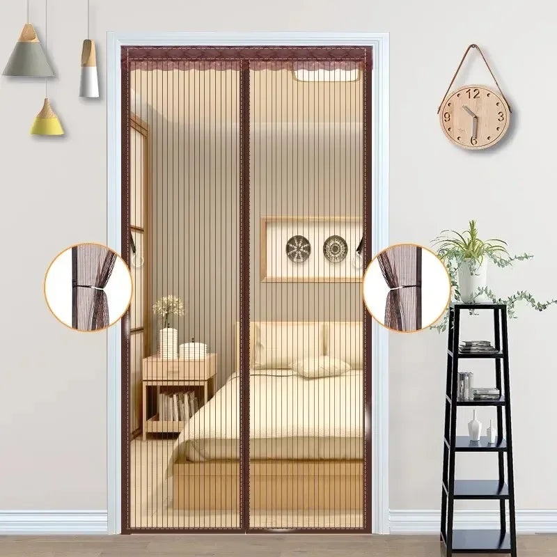 Door Screen Magnetic Closure Hands-Free Heavy-Duty Terylene