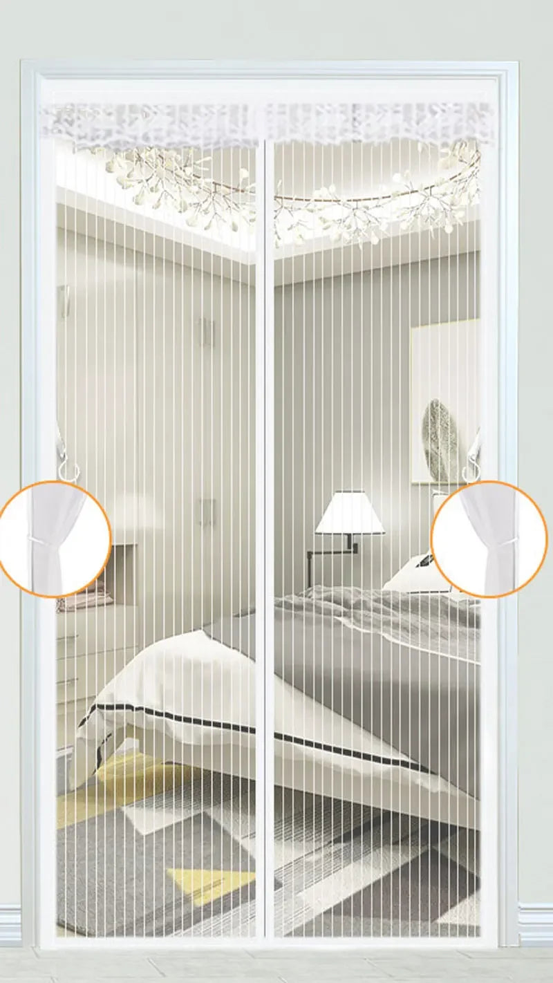 Door Screen Magnetic Closure Hands-Free Heavy-Duty Terylene