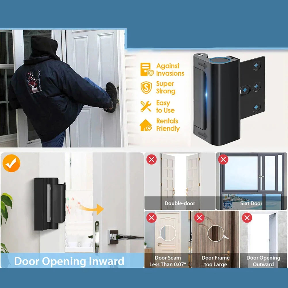 Door Security Latch Heavy-Duty Aluminum 800 Pounds Quick Install