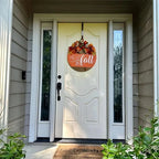 Door Sign Hello Fall Pumpkin Weather Resistant
