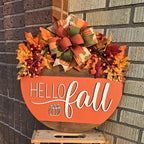 Door Sign Hello Fall Pumpkin Weather Resistant