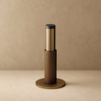 Door Stop Solid Brass Knurled Finish Rubber Bumper