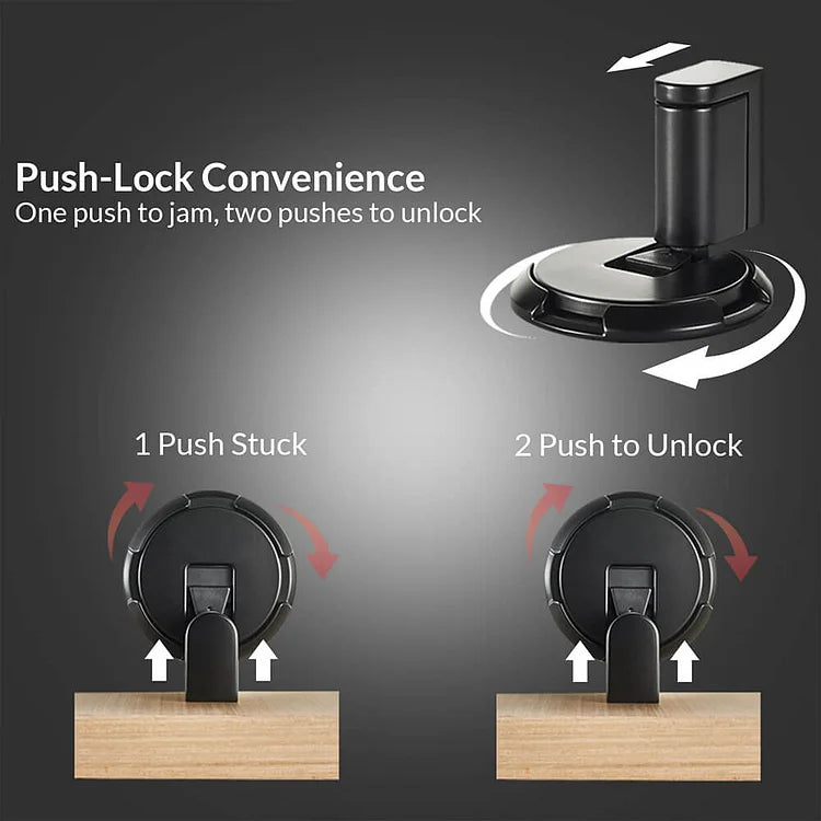 Door Stop Zinc Alloy Floor-Mounted Push-Lock