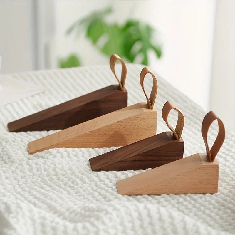 Door Stopper Solid Wood Non-Slip Base