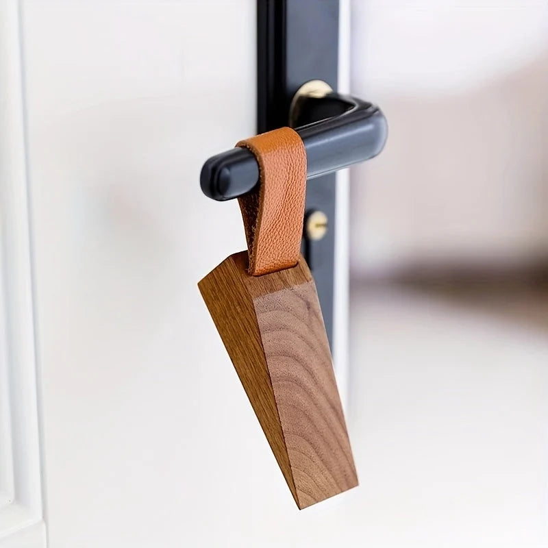 Door Stopper Solid Wood Non-Slip Base