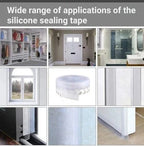 Door & Window Seal Strip Transparent Self-Adhesive 16 Ft