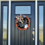 Door Wreath Burlap Ghost Ribbon Accents