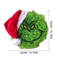 Door Wreath Grinch-Inspired Weather-Resistant 40cm