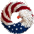 Door Wreath Patriotic Eagle Wooden Ready-To-Hang