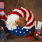 Door Wreath Patriotic Eagle Wooden Ready-To-Hang