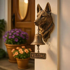 Doorbell Cast Iron Dog Figurine Weather-Resistant