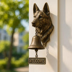 Doorbell Cast Iron Dog Figurine Weather-Resistant