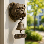 Doorbell Cast Iron Dog Figurine Weather-Resistant