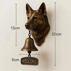 Doorbell Cast Iron Dog Figurine Weather-Resistant