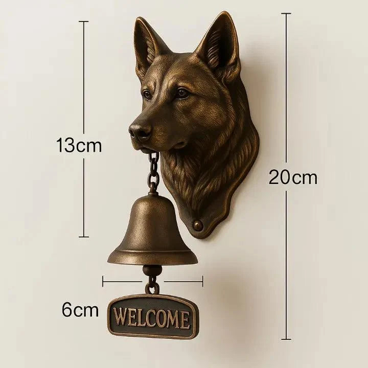 Doorbell Cast Iron Dog Figurine Weather-Resistant