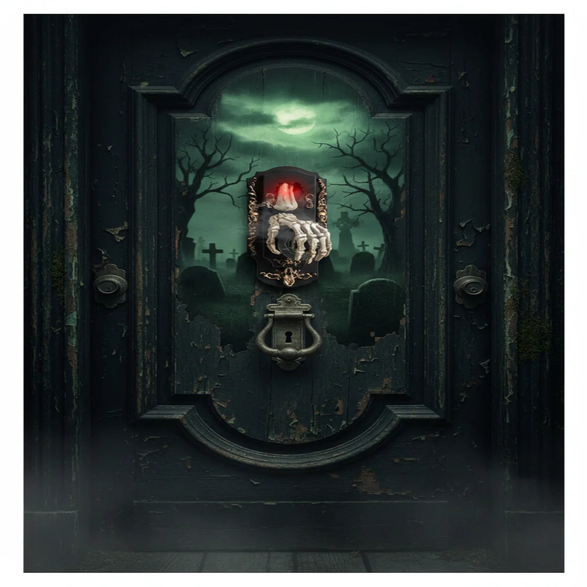 Doorbell Prop Black Metal Motion Touch & Sound