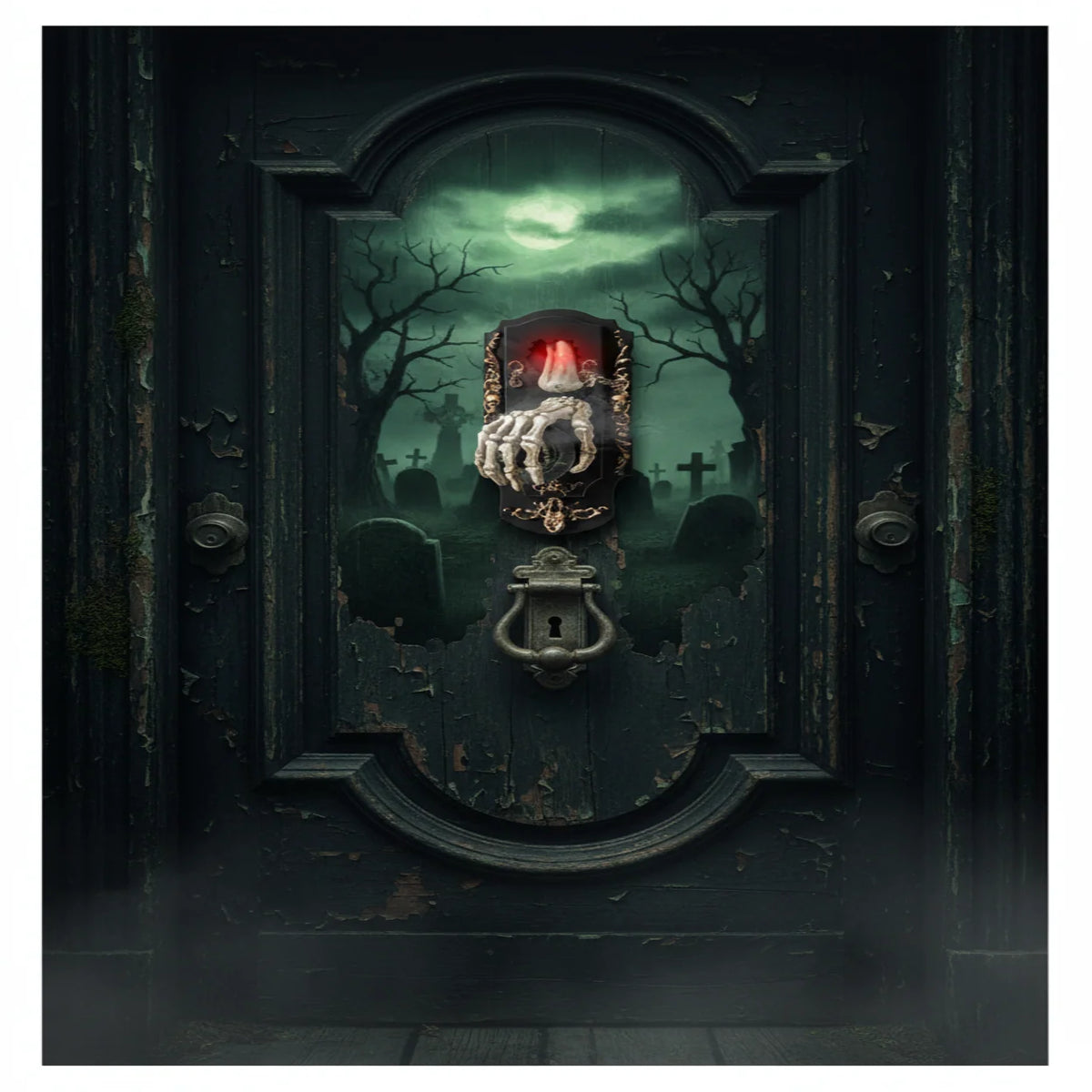 Doorbell Prop Black Metal Motion Touch & Sound