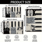 Doormat Cat Print Non-Slip PVC Backing & Water-Resistant