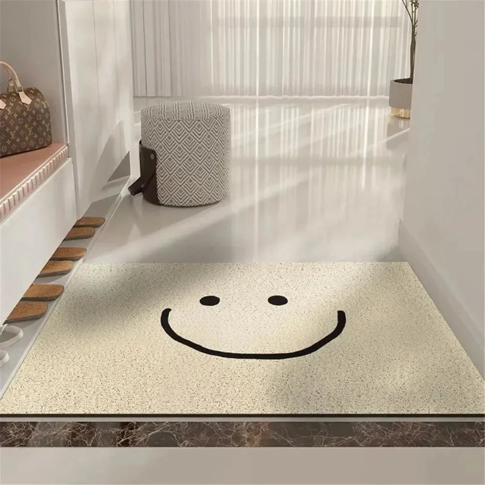 Doormat Emoji Design Polyester Surface & Non-Slip Backing