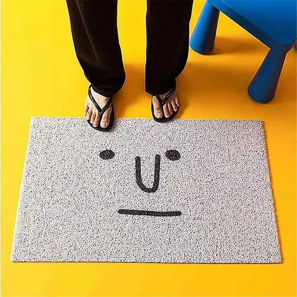 Doormat Emoji Design Polyester Surface & Non-Slip Backing