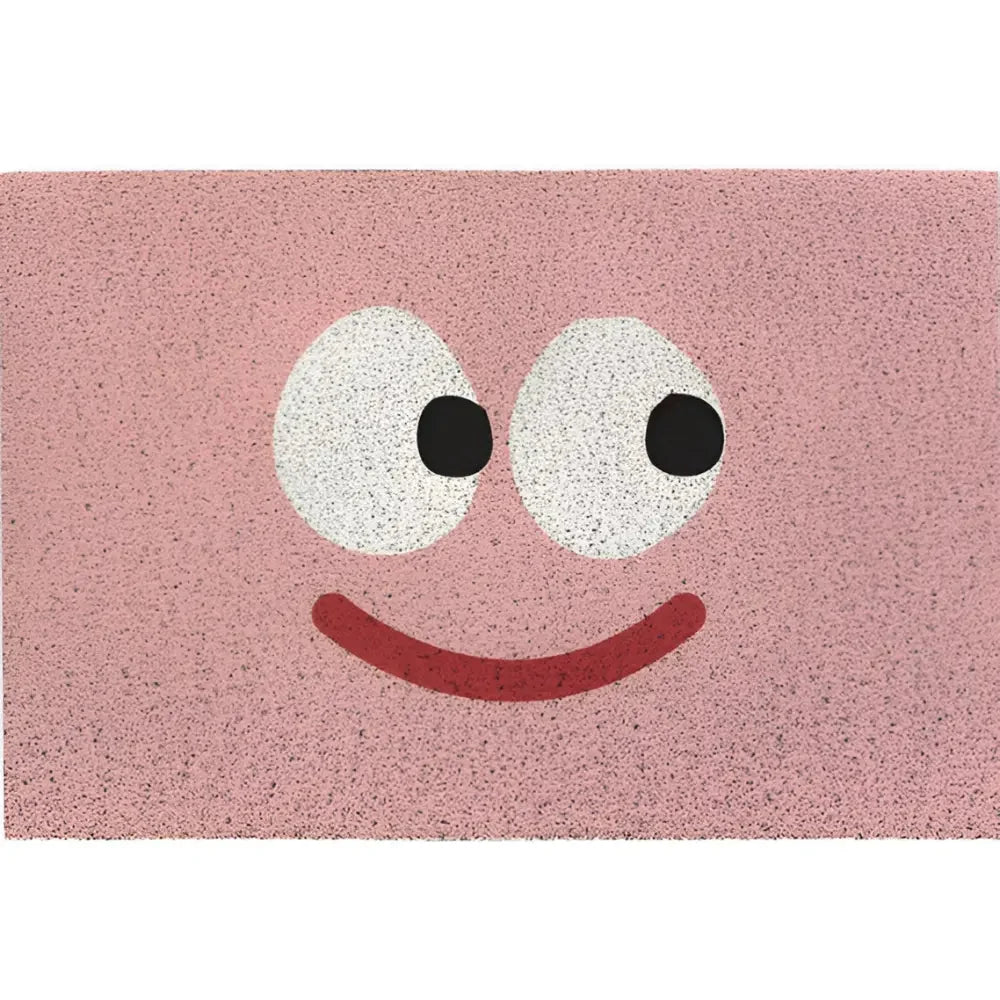 Doormat Smiley Print Non-Slip PVC & Quick-Dry Surface