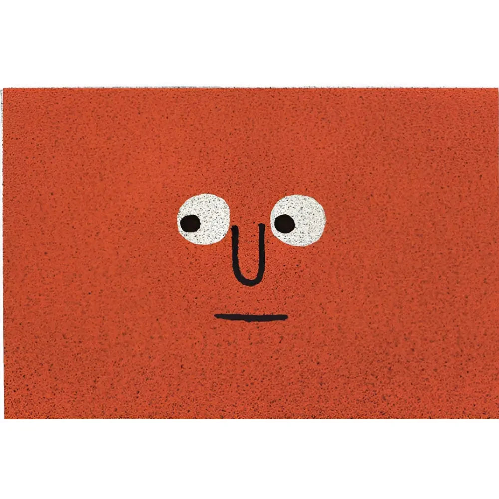 Doormat Smiley Print Non-Slip PVC & Quick-Dry Surface