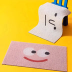 Doormat Smiley Print Non-Slip PVC & Quick-Dry Surface