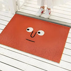 Doormat Smiley Print Non-Slip PVC & Quick-Dry Surface