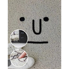 Doormat Smiley Print Non-Slip PVC & Quick-Dry Surface