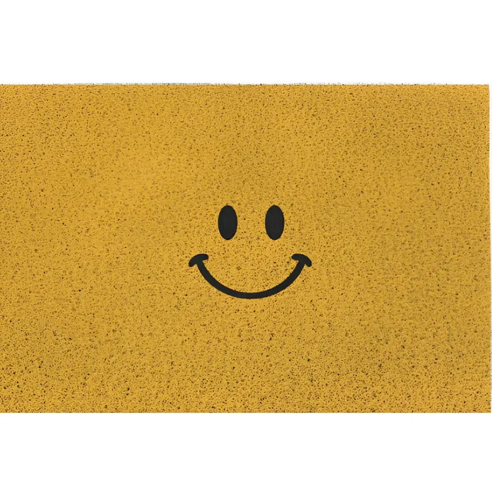 Doormat Smiley Print Non-Slip PVC & Quick-Dry Surface