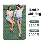 Double Air Mattress Self-Inflating Built-In Foot Pump