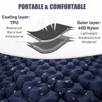 Double Air Mattress Self-Inflating Built-In Foot Pump