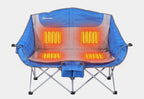 Double Camping Chair Heated Foldable Rechargeable Batteries