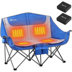 Double Camping Chair Heated Foldable Rechargeable Batteries