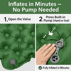 Double Camping Mat Self-Inflating Ripstop Nylon