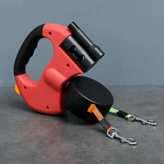 Double Dog Leash Anti-Tangle Swivel & Padded Handle