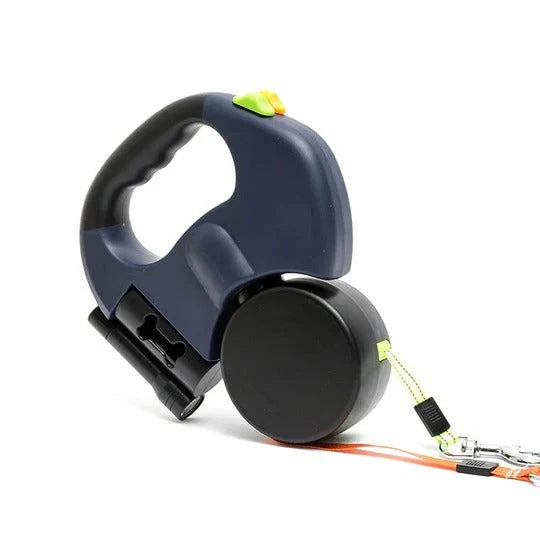 Double Dog Leash Anti-Tangle Swivel Padded Handle