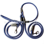 Double Dog Leash Heavy-Duty Nylon Reflective Threads Padded Handle