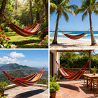 Double Hammock Cotton Breathable Supports Up To 452 Lbs