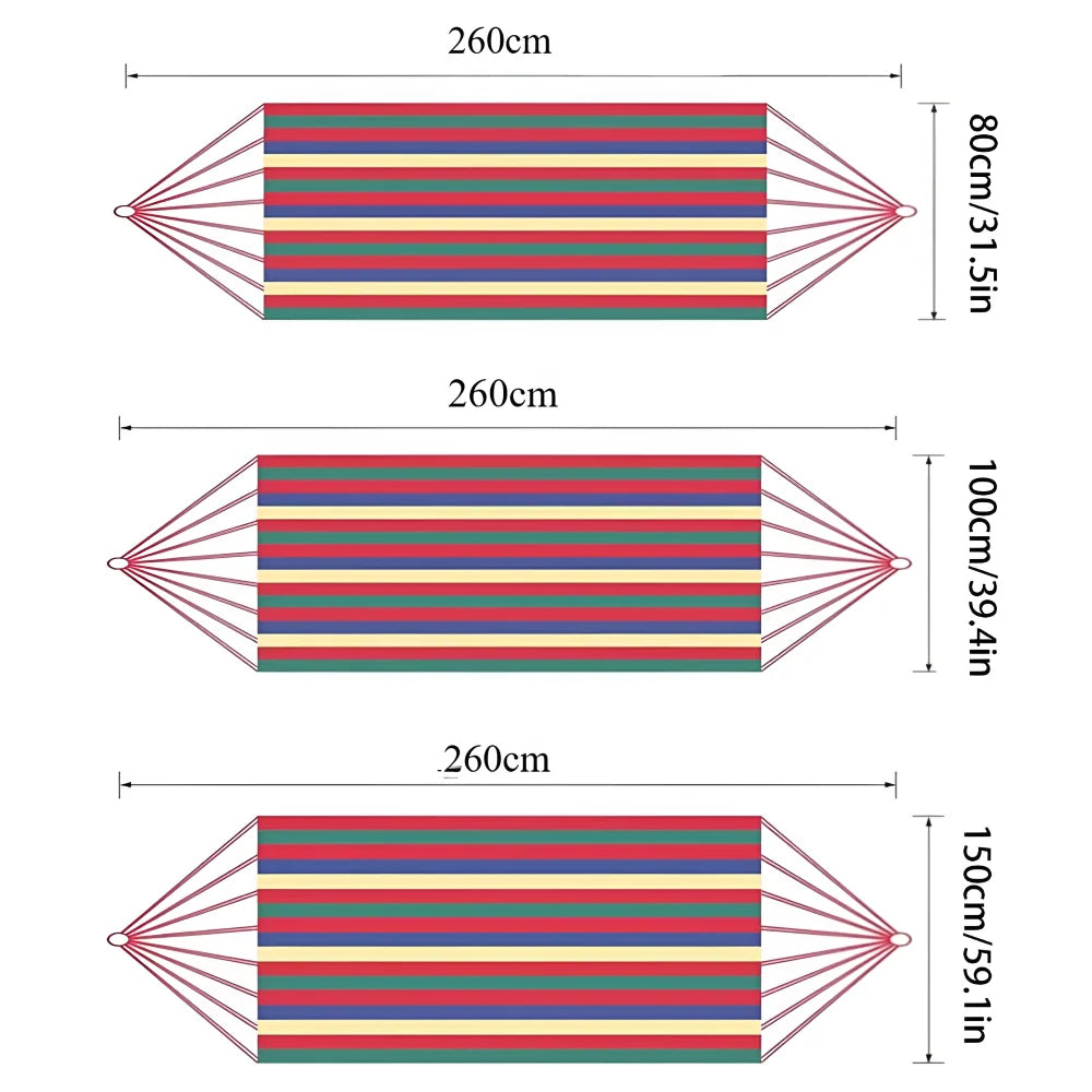 Double Hammock Cotton Breathable Supports Up To 452 Lbs