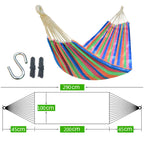 Double Hammock Thick Cotton Canvas Supports 397 Lbs