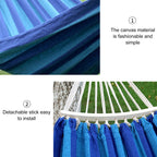 Double Hammock Thick Cotton Canvas Supports 397 Lbs