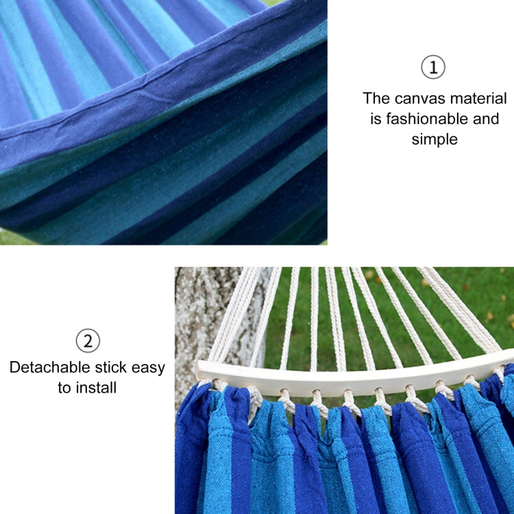 Double Hammock Thick Cotton Canvas Supports 397 Lbs