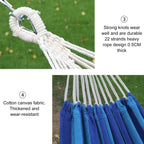 Double Hammock Thick Cotton Canvas Supports 397 Lbs
