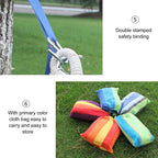 Double Hammock Thick Cotton Canvas Supports 397 Lbs