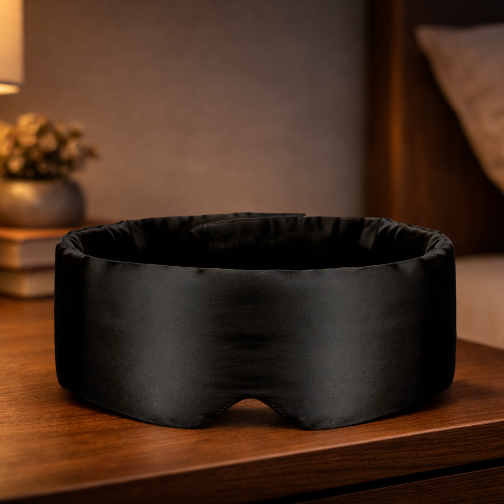 Double-Layer Mulberry Silk Sleep Mask (Velcro-Adjustable)