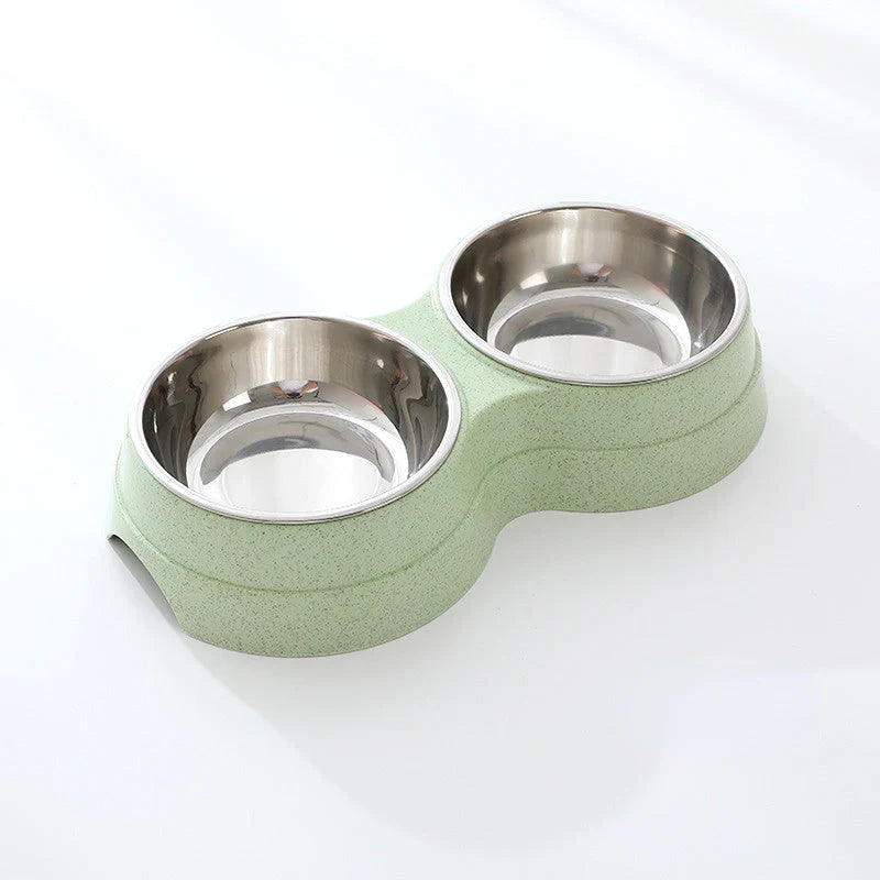 Double Pet Bowl Stainless Steel Food & Water Non-Toxic