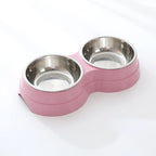 Double Pet Bowl Stainless Steel Food & Water Non-Toxic
