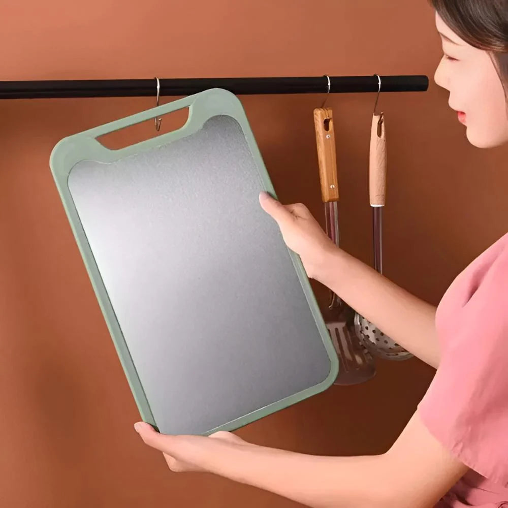 Double-Sided Cutting Board Stainless Steel Rice-Fiber Garlic Press